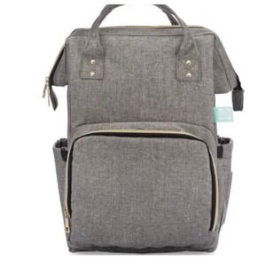 AFBP Grey Diaper Bag Breast Pump Insulated Backpack Pockets‎ Multi-Function